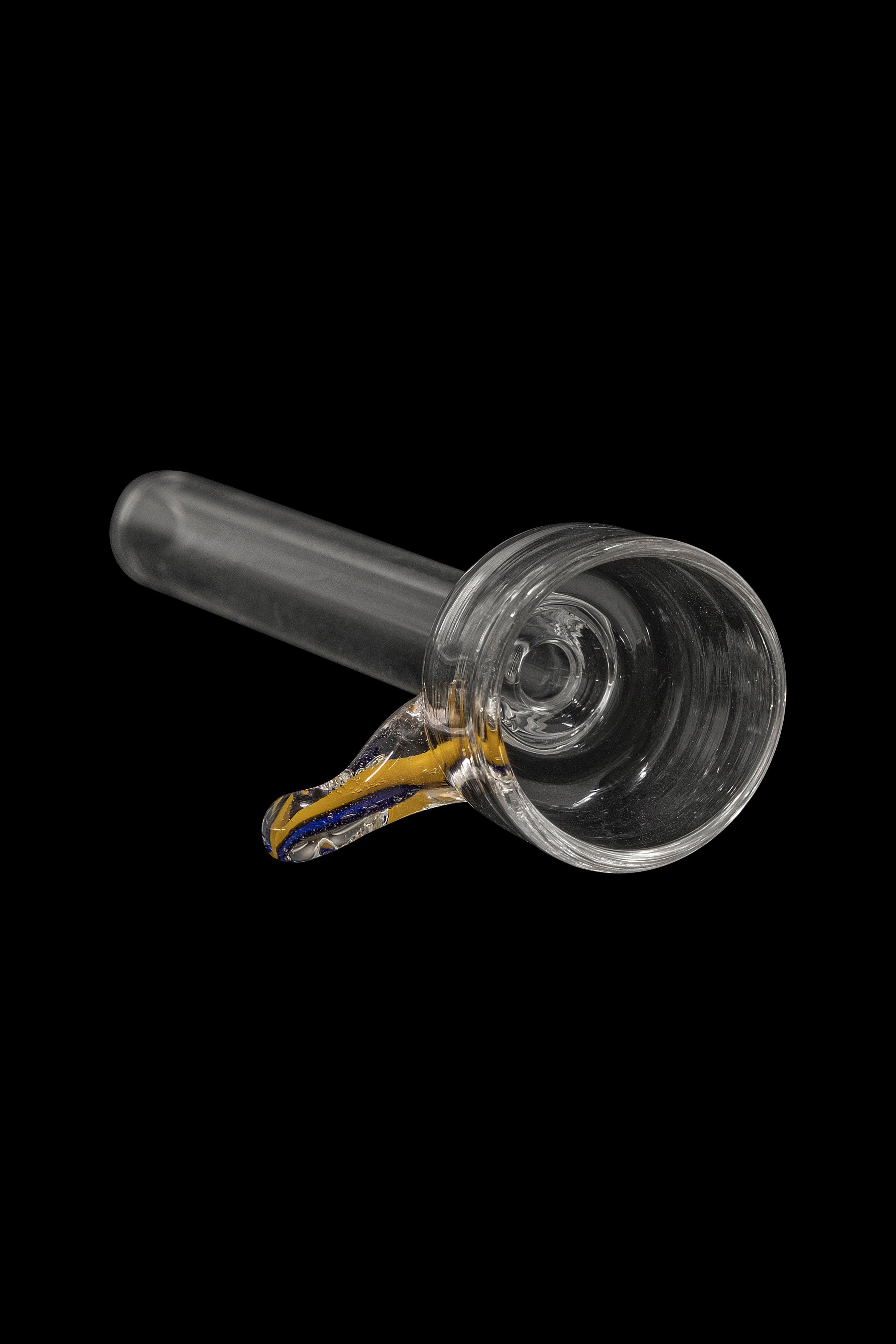 LA Pipes 9mm Clear Slide Bowl with Color Handle for Pull-Stem Bongs