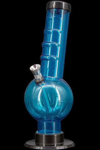 JM Plastics Acrylic Angled Neck Straight Shooter Bubble Bong