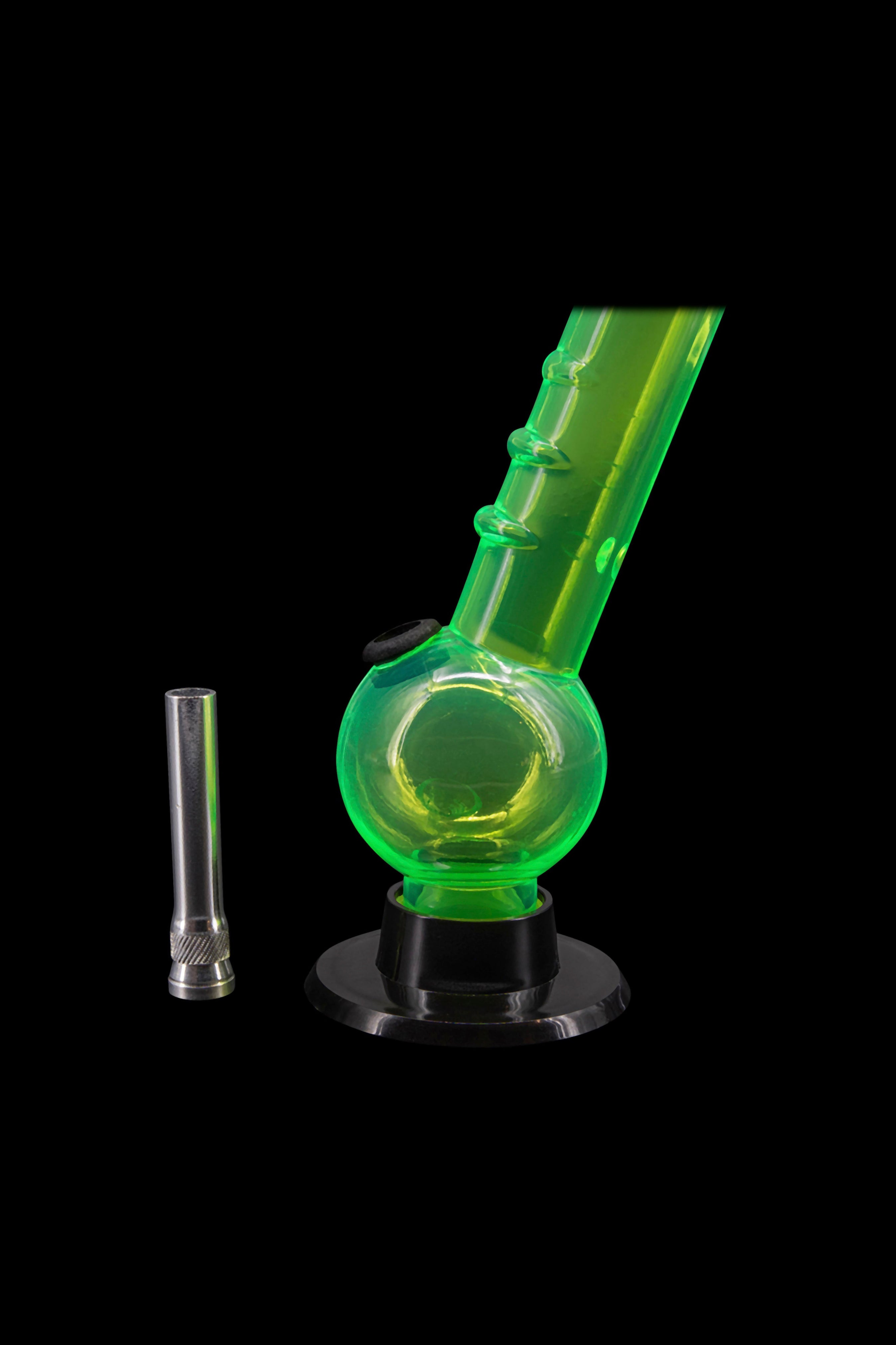 JM Plastics Acrylic Angled Neck Bubble Bong
