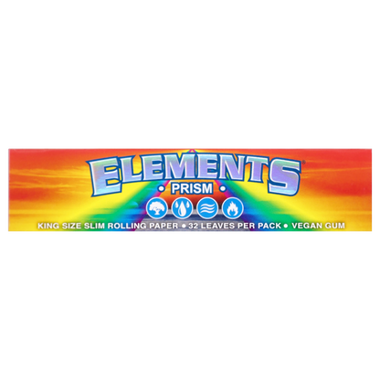 Front-facing shot of the “Epic 420 House Party” Deluxe Box showing a bright rainbow gradient strip with large multicolored ELEMENTS text and icons across the center.