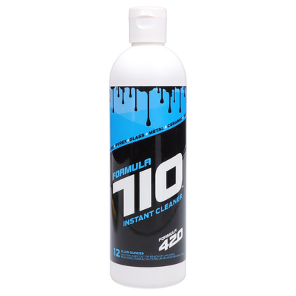 Tall frontal view of the “Epic 420 House Party” Deluxe Box bottle showing a white cap and a black-and-blue label with bold white “110” text.