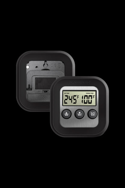 Digital temperature and timer display for dabbing or concentrate vaporization.