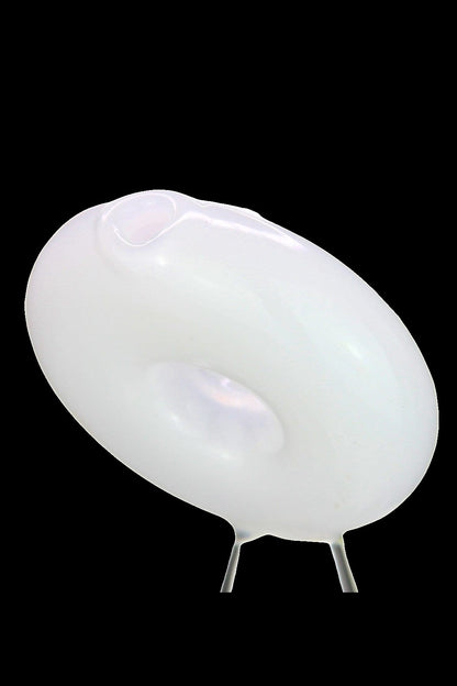 Frosted glass water pipe resembling a pebble.