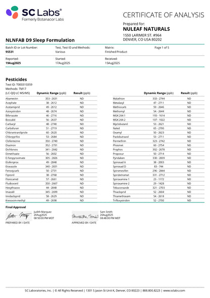 NuLeaf Naturals Sleep THC Oil
