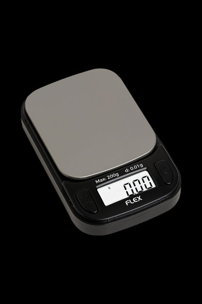 Digital scale displaying 0.77g, commonly used for measuring cannabis.
