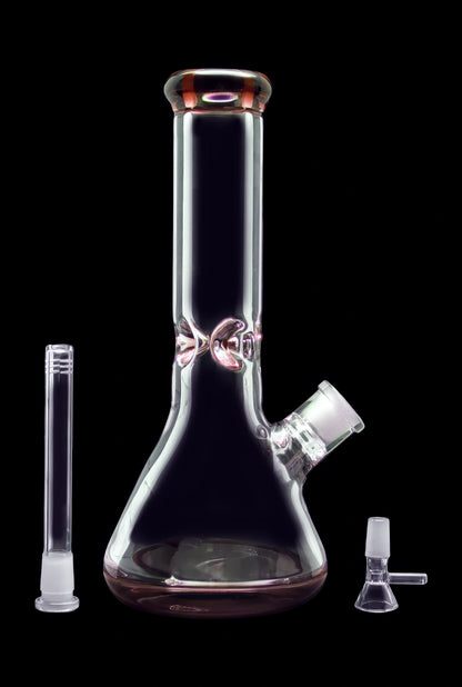 Smoke Cartel 9mm Big Base Beaker w/ Color Accents Bong - 12 in.