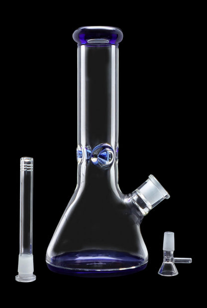 Smoke Cartel 9mm Big Base Beaker w/ Color Accents Bong - 12 in.