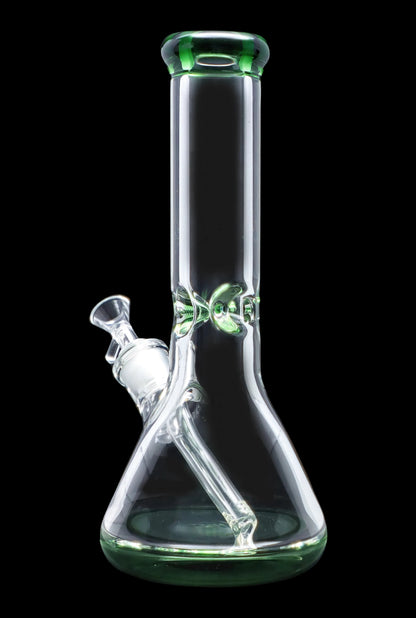 Smoke Cartel 9mm Big Base Beaker w/ Color Accents Bong - 12 in.