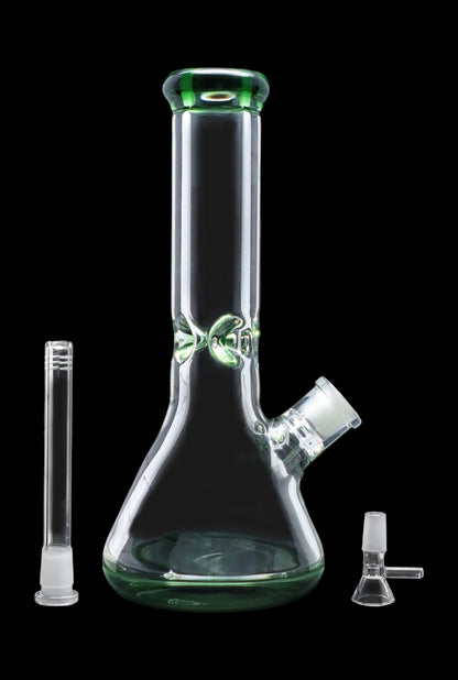 Smoke Cartel 9mm Big Base Beaker w/ Color Accents Bong - 12 in.
