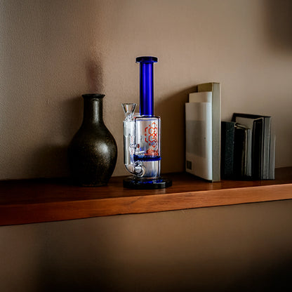 Smoke Cartel Straight Tube Colored Glass Bong | Blue