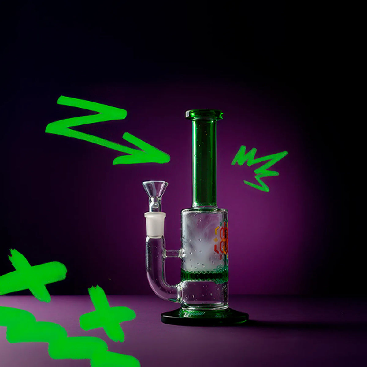 Smoke Cartel Straight Tube Colored Glass Bong | Blue