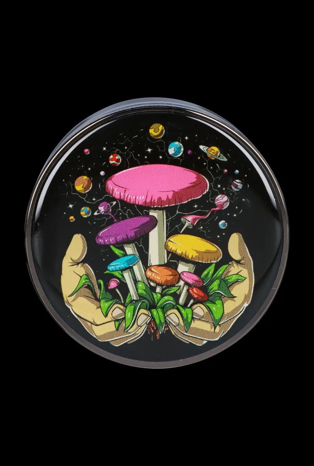 63mm Chrome w/ Space Hands Mushroom Grinder