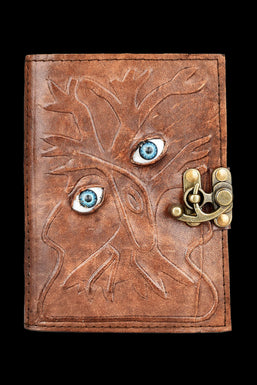 Here's Lookin' At You, Kid Embossed Leather Journal with Eyes