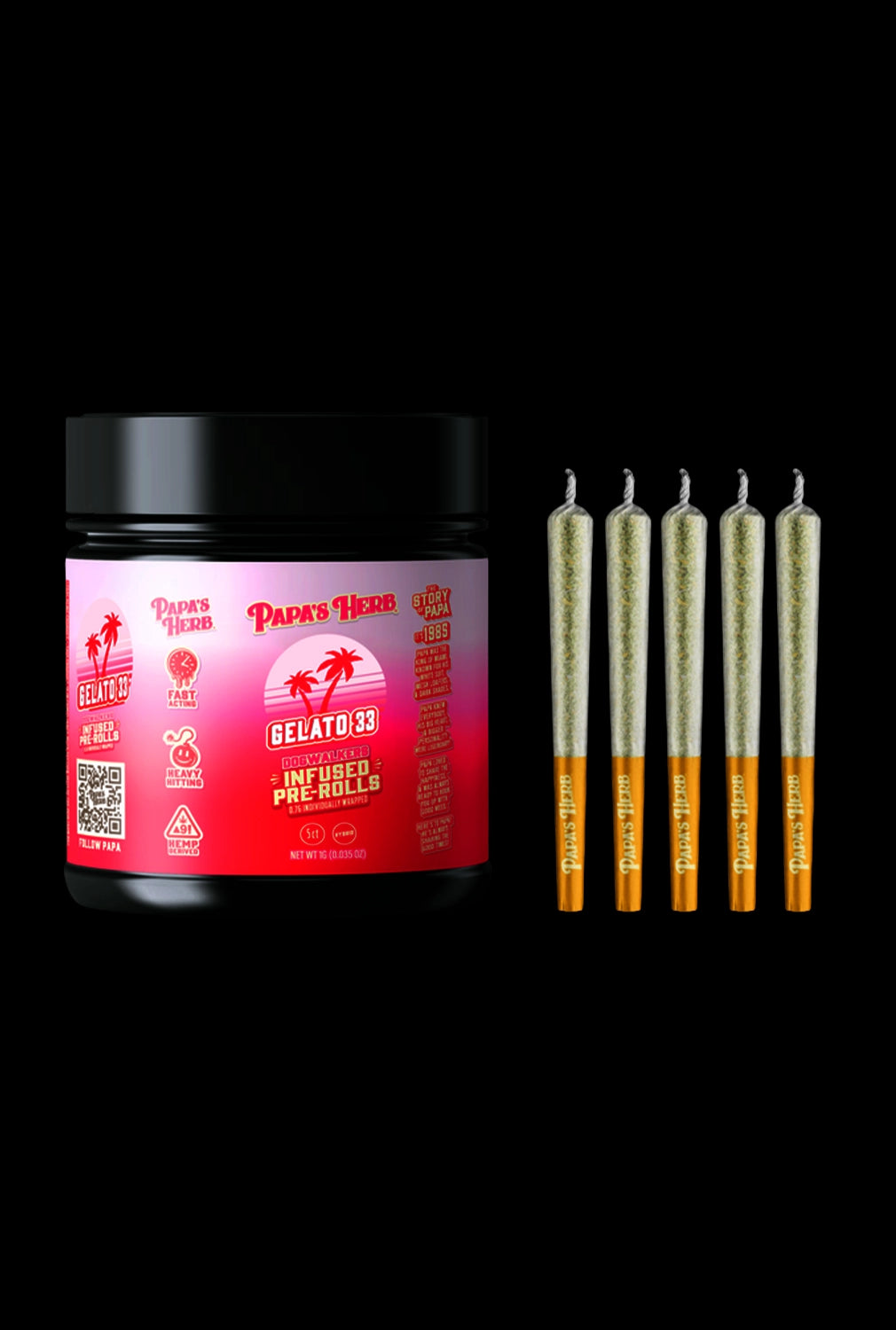 Papa's Herb INFUSED 5 PACK GELATO 33 HYBRID