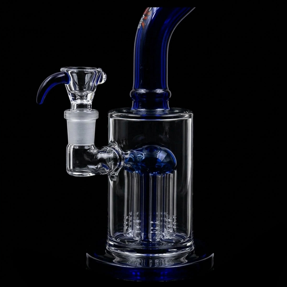 Rock Glass Cobalt Contour 8" Rock Glass Tree Perc Bong
