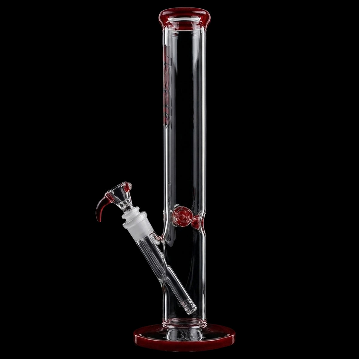 Rock Glass CrystalAxis Straight Tube Bong