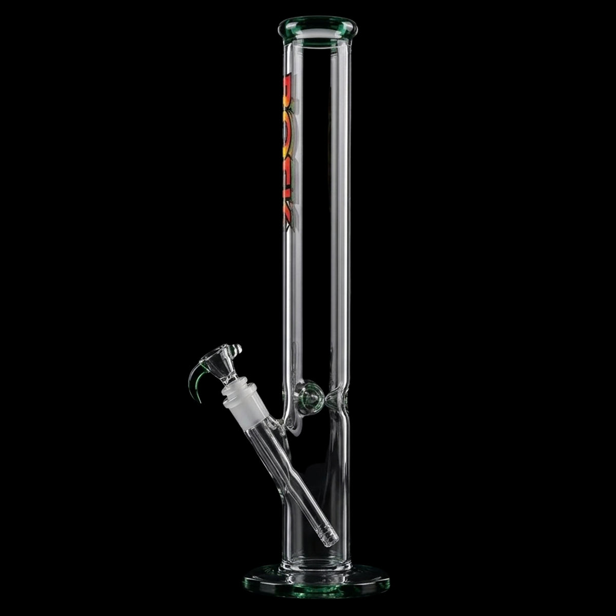 Rock Glass CrystalAxis Straight Tube Bong