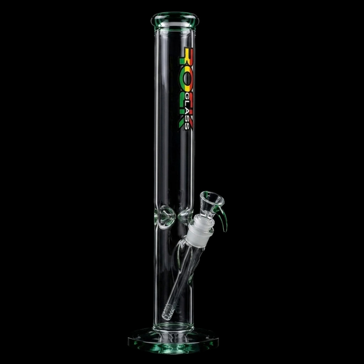 Rock Glass CrystalAxis Straight Tube Bong