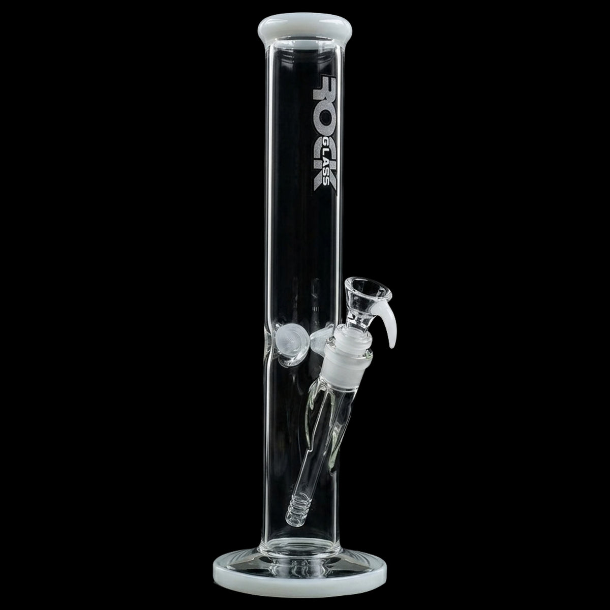 Rock Glass CrystalAxis Straight Tube Bong