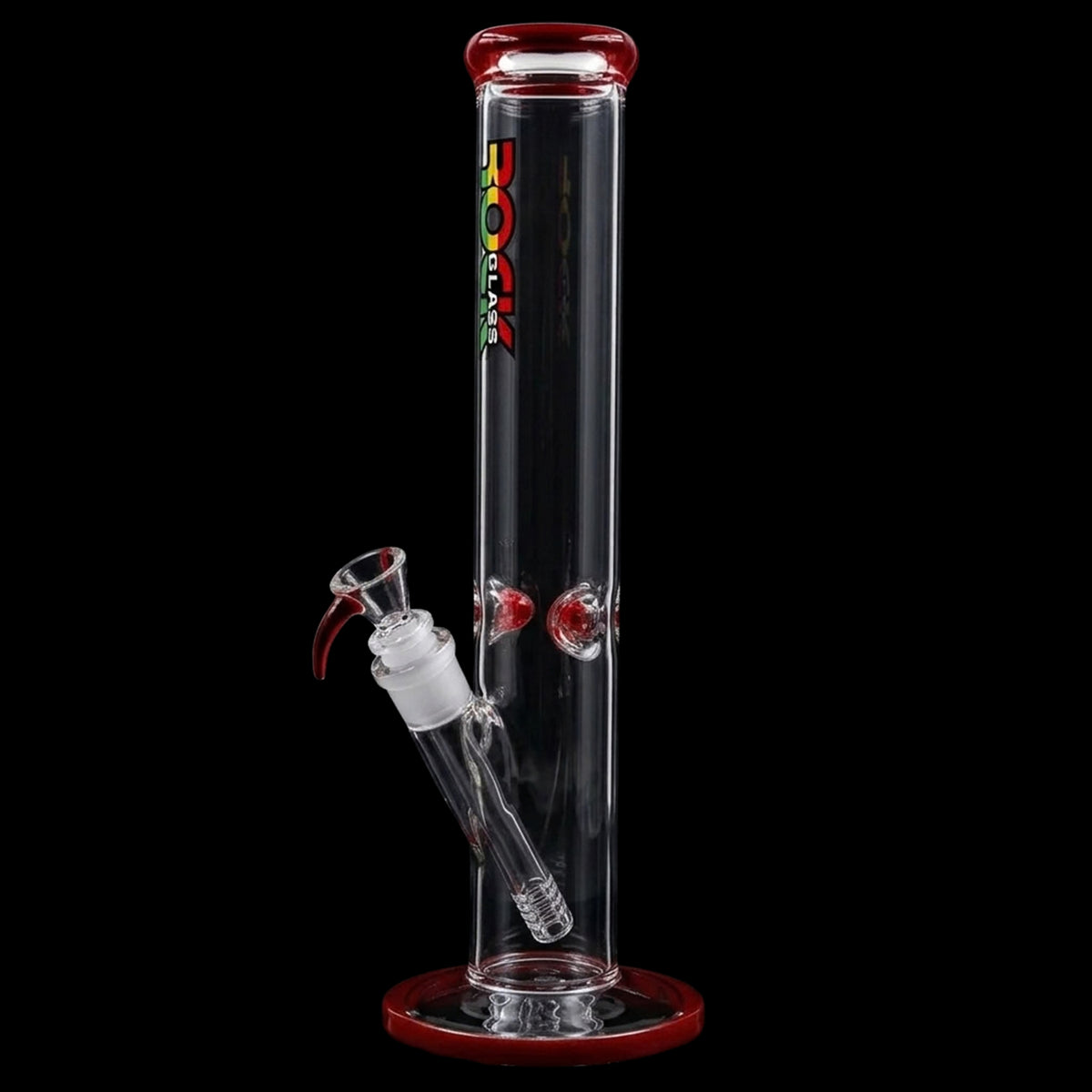 Rock Glass CrystalAxis Straight Tube Bong