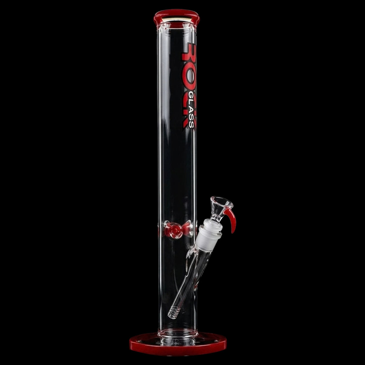 Rock Glass CrystalAxis Straight Tube Bong