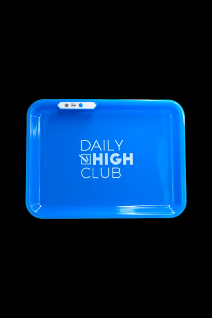 Blue rolling tray with "DAILY HIGH CLUB" text.