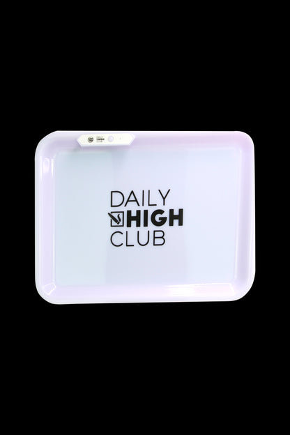 Clear plastic rolling tray with “DAILY HIGH CLUB” text.