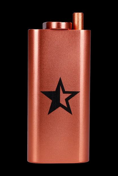 Copper-colored lighter with a black five-pointed star emblem.