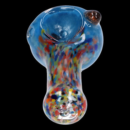 Colorful glass pipe isolated on a black background.