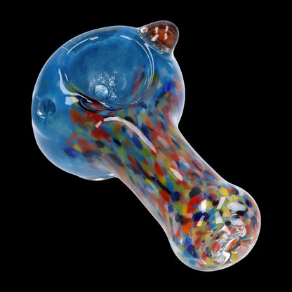 Colorful glass pipe for smoking cannabis.