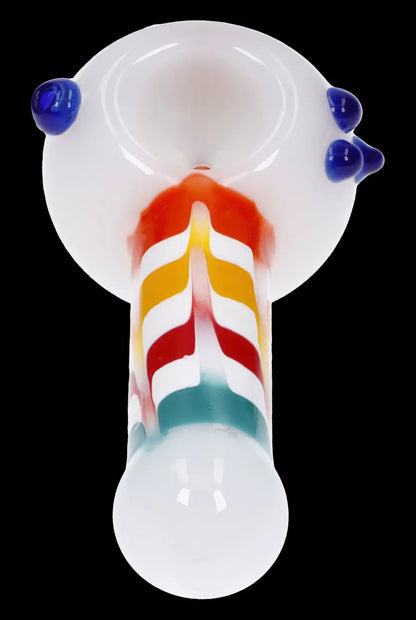 Glass pipe with colorful interior detailing.