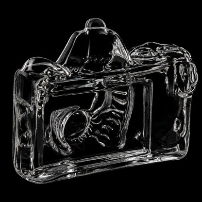 SeshGear Old School Camera Glass Hand Pipe - 3.75" / Clear