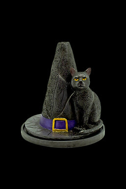 Cat And Witch's Hat Incense Burner