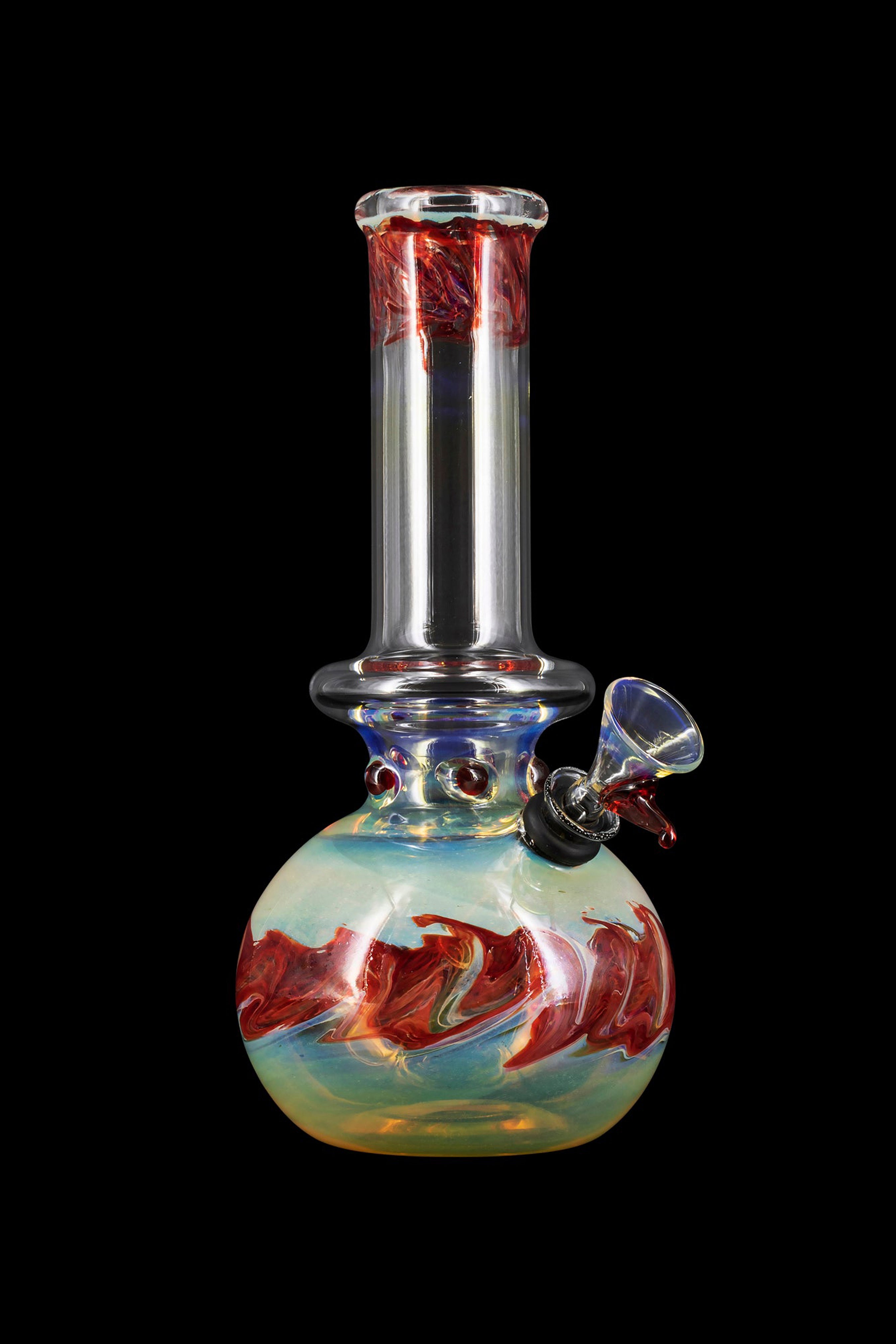 LA Pipes Raked Burnt Orange Fumed Beaker Bong