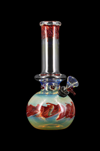 LA Pipes Raked Burnt Orange Fumed Beaker Bong
