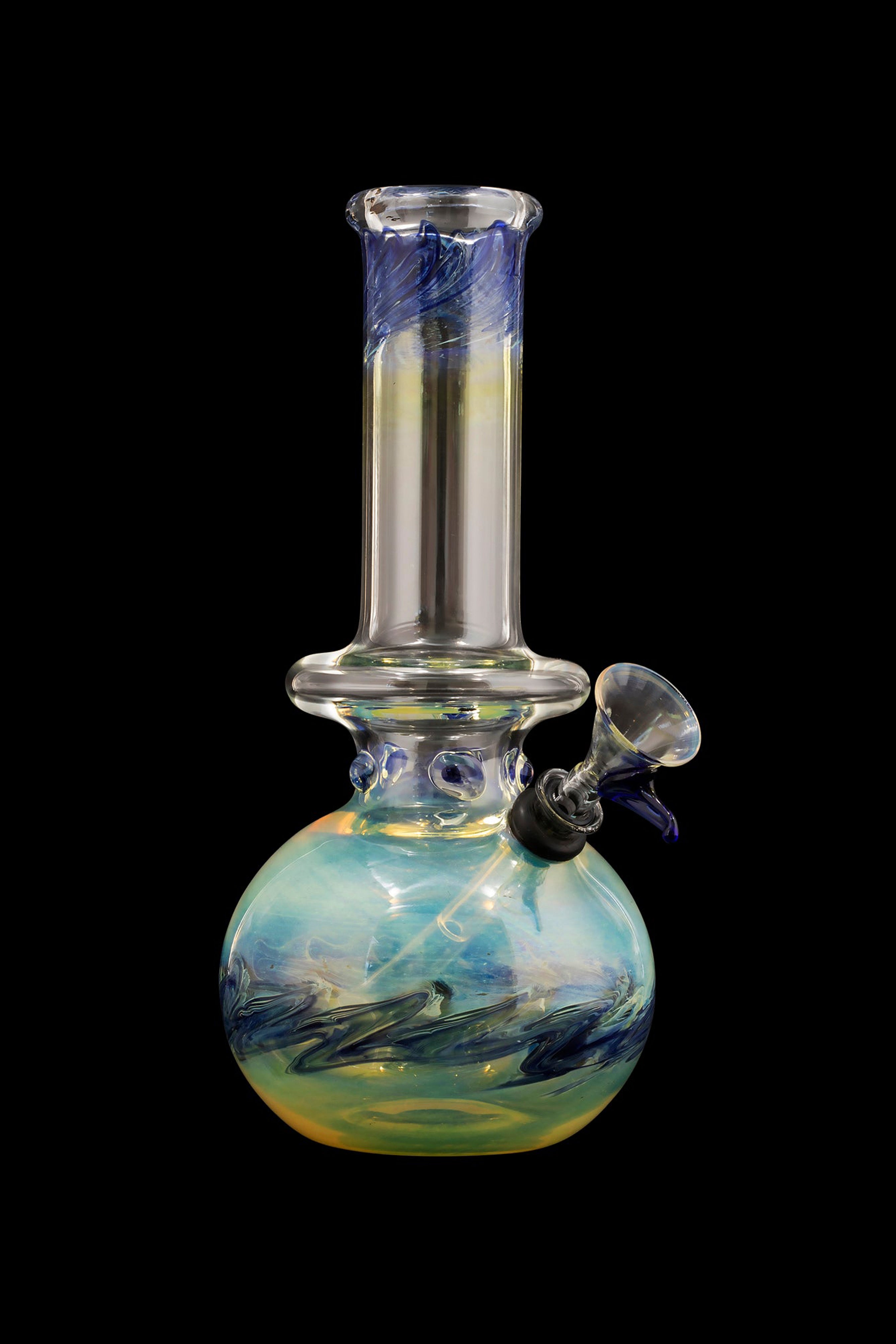 LA Pipes Raked Burnt Orange Fumed Beaker Bong