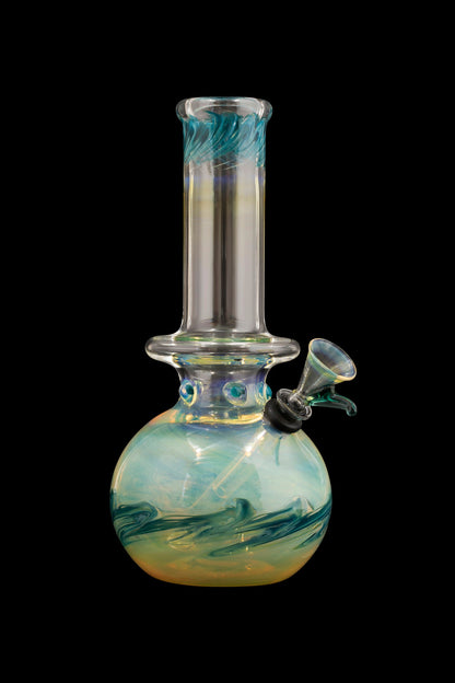 LA Pipes Raked Burnt Orange Fumed Beaker Bong