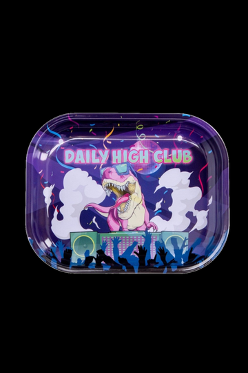 Daily High Club Rave Dino Themed Rolling Tray - Daily High Club Rave Dino Themed Rolling Tray