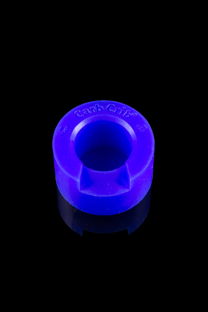 Blue silicone carb cap for use with cannabis concentrates.