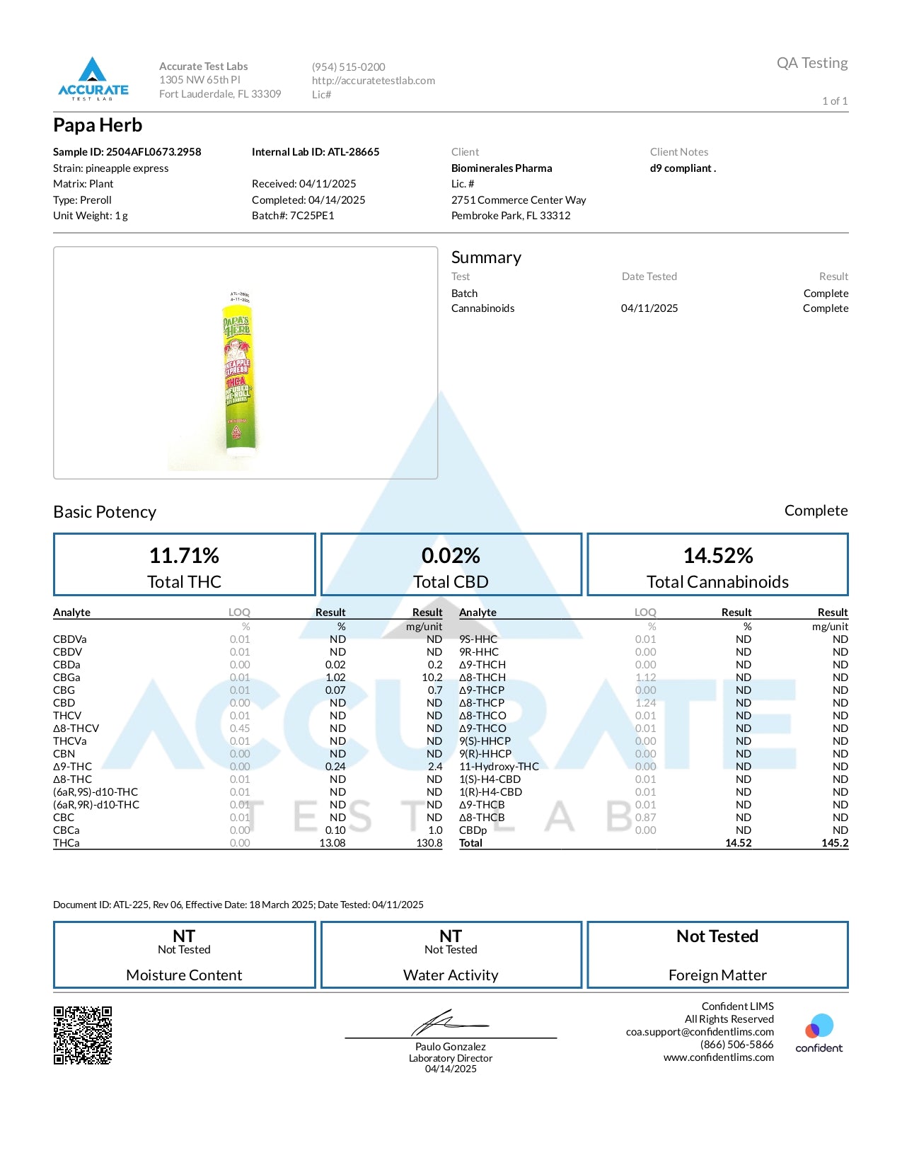 Papa's Herb INFUSED 1G GELATO 33 HYBRID