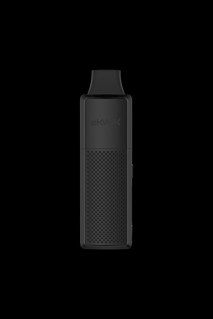 Sleek black cannabis vaporizer pen with textured grip.