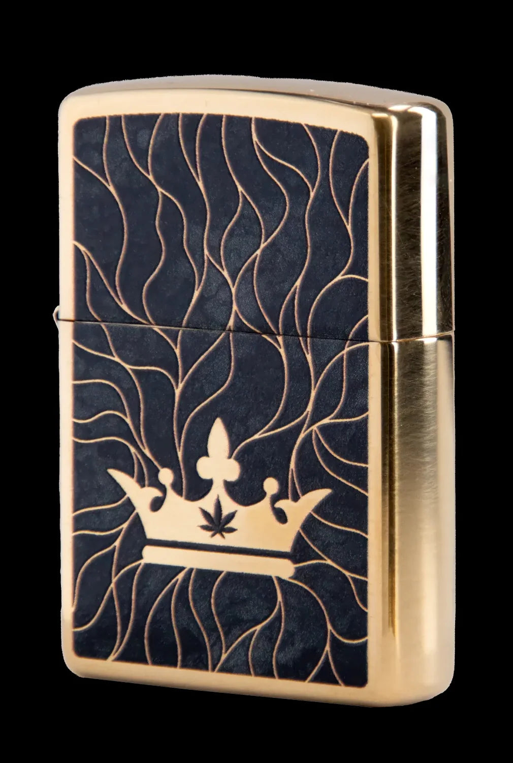 Queen of Bud Black Obsidian Mosaic Zippo - Luxury Lighter