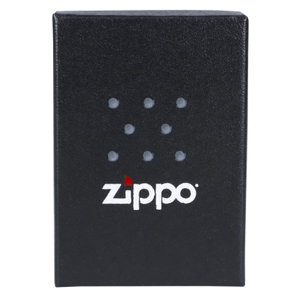 Black Zippo lighter with a constellation of dots resembling cannabis buds.