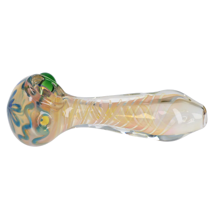 Smoke Cartel Gold Fume Twisty Spoon Pipe - 5 in.