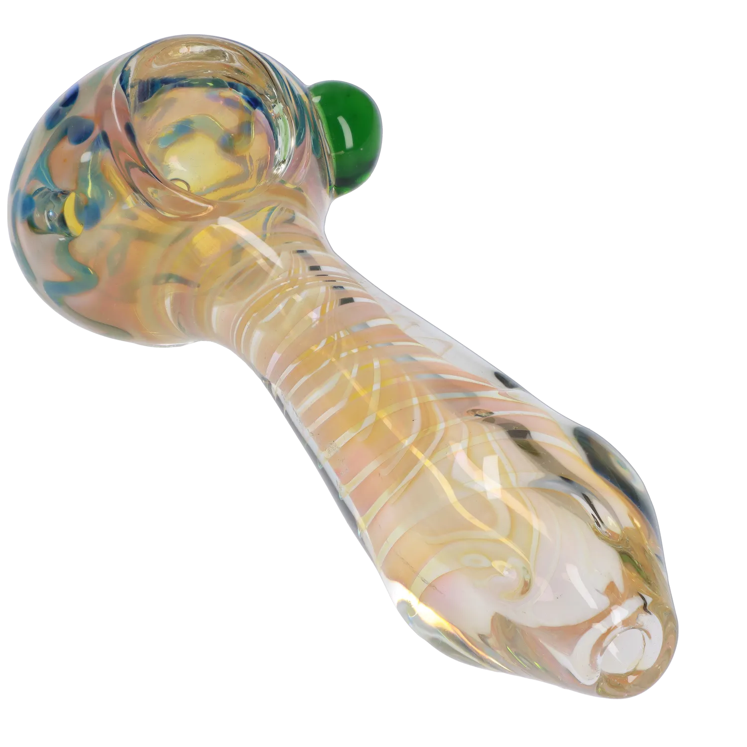 Smoke Cartel Gold Fume Twisty Spoon Pipe - 5 in.