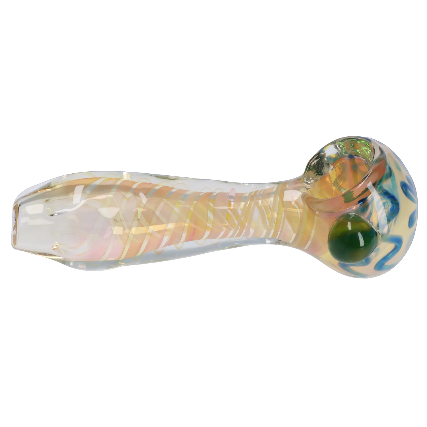 Smoke Cartel Gold Fume Twisty Spoon Pipe - 5 in.