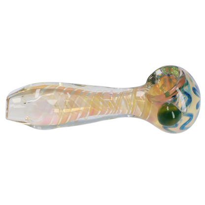 Smoke Cartel Gold Fume Twisty Spoon Pipe - 5 in.