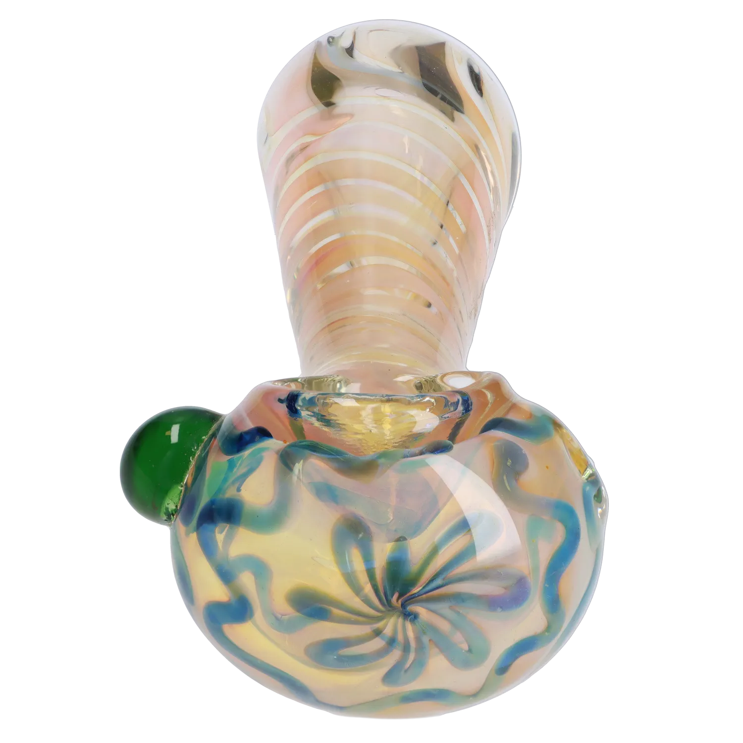 Smoke Cartel Gold Fume Twisty Spoon Pipe - 5 in.