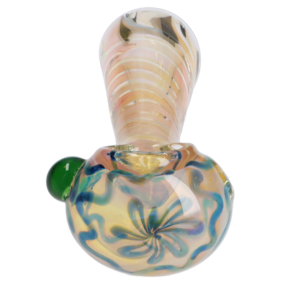 Smoke Cartel Gold Fume Twisty Spoon Pipe - 5 in.