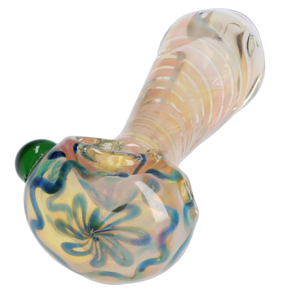 Smoke Cartel Gold Fume Twisty Spoon Pipe - 5 in.